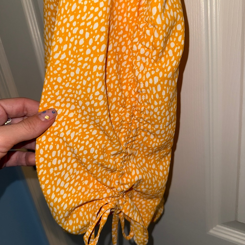 Yellow Patterned Women's Top - Picture 3 of 4